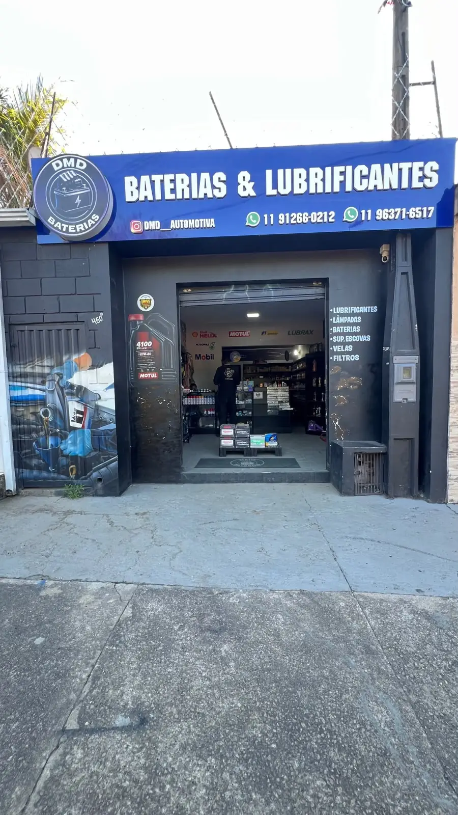 Fachada da loja DMD Baterias